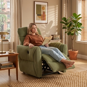 <span class=keywords><strong>Fauteuil</strong></span> inclinable VANBOW avec dossier et repose-pieds réglables, <span class=keywords><strong>fauteuil</strong></span> rembourré <span class=keywords><strong>pour</strong></span> salons - Product Image 1