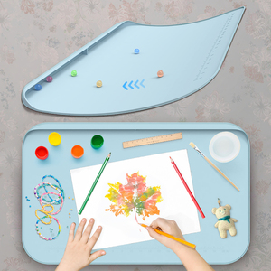 BPA-Free Custom Large <b>Silicone</b> Art <b>Mat</b> for Kids Raised Edge Painting Station <b>Mat</b> & Pads - Product Image 1