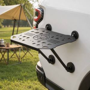 Plateau latéral pliable sans outil en acier inoxydable pour SUV, fixation par ventouses, pour camping, 500x450mm, charge 5KG - Product Image 1