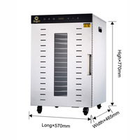 Uitdroging Drogen Fruit Dehydrator Commerciële Fruit Droger Industriële Batch Freeze Industriële Lade Spin Groente 16 Lade
