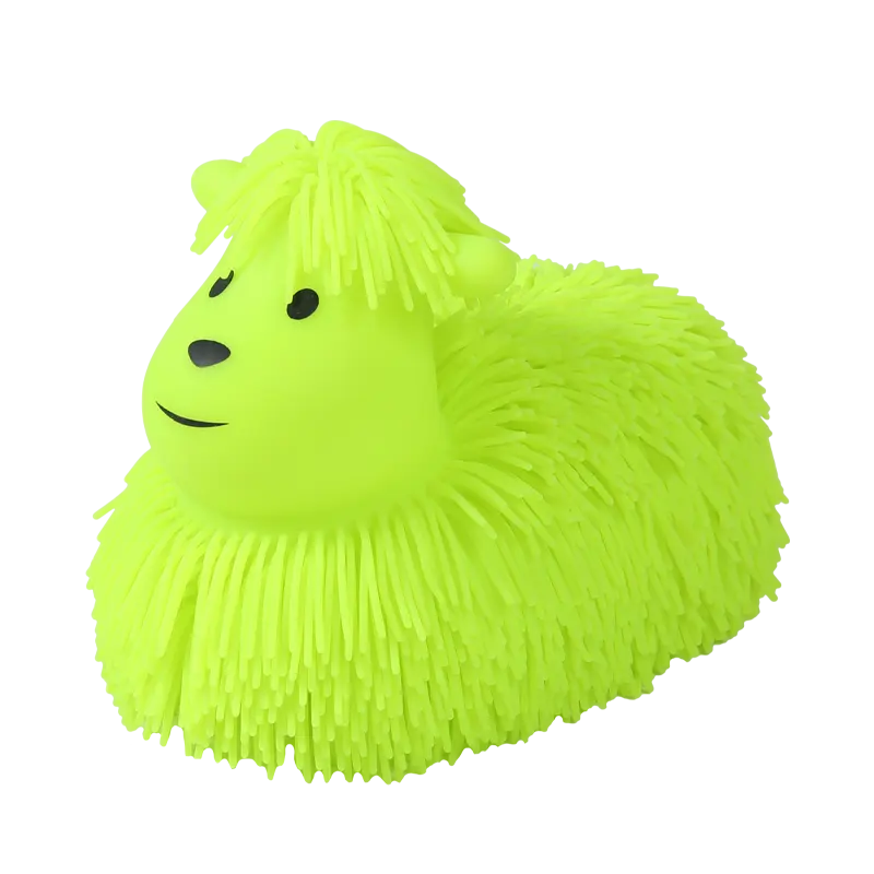 Best Quality logo custom squeeze Toys bushy hair sheep animals puffer balls tpr eco-friendly glowing ball for child