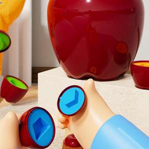 Jeu de puzzle de correspondance de forme Montessori couleur illumination cognitive début éducatif Apple correspondant jouets de stockage - Product Image 4