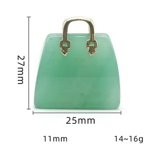 DIY Crafts Natural Crystal Gemstone Bag Healing Reiki Green Aventurine Bag for Decoration gift