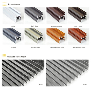 Không thấm nước chất liệu polyester plisse côn trùng màn hình Polyester màu gấp cửa sổ màn hình lưới - Product Image 6