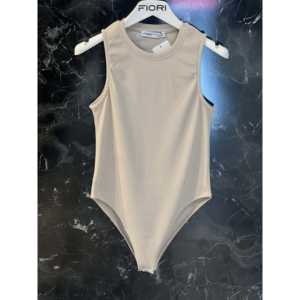 บอดี้สูทฟิโอรีแบบไม่มีแขน คอกลม ไร้ตะเข็บ สำหรับผู้หญิง บอดี้สูทสำหรับเล่นกีฬา ผ้ายืดสแปนเด็กซ์ โมดอล กระชับรูปร่าง - Product Image 1