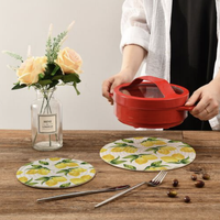 Sous-plat rond en corde de coton tressée avec logo personnalisé, isolation thermique, fait main, vente en gros, pour ustensiles de cuisine