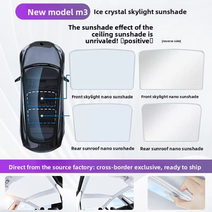 Parasole in Tessuto a Rete Stile Minimalista per Tetto Panoramico, Protezione UV, Blocco Solare, Colore Solido, Compatibile con Tesla Model 3 - Product Image 6