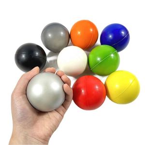 Balle anti-stress ronde en mousse PU de 63 mm avec logo personnalisé, impression de haute qualité, jouets promotionnels - Product Image 1