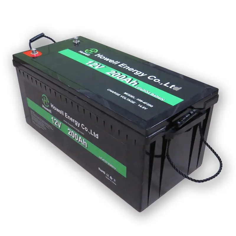 Lifepo412V200AHリチウム電池Lifepo4200AH電池パック安全な長寿命ディープサイクルソーラー蓄電池