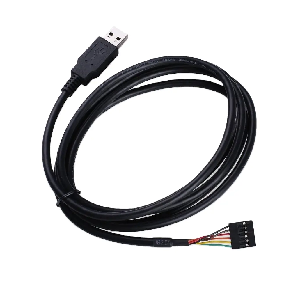 TTL-232R-3V3 USB toL adaptador de Cable serie FTDI Chipset FT232 USB a 3,3 v 5vL UART serie RS232 Cable de descarga