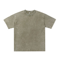 Dropshipping T-shirt pour hommes T-shirt à manches courtes pour hommes T-shirt en coton Vintage Wash Old Loose Edge