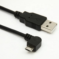 Câble micro usb 2.0 personnalisé, chargeur de données, angle gauche, 90 degrés, pour android