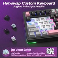 Clavier mécanique AULA S75PRO 80 touches /2.4G/USB-C avec écran LCD et bouton multifonction rétroéclairé RGB pour achats en ligne sur Alibaba