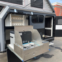 Caravane en aluminium de 13 pieds, petite remorque, mini caravane, caravane tout-terrain, camping-car