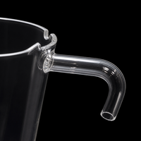 Bécher en quartz à double tube personnalisé avec poignée et bec verseur, en silice fondue de haute pureté, verrerie de laboratoire, récipient chimique, services de soudage et de découpe