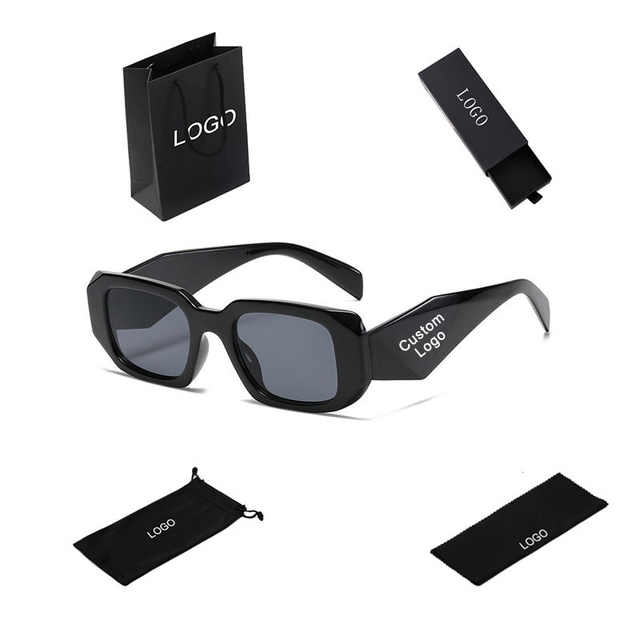 2025 Lunette De Soleil Luxury Designer Famous Brands Sunglass Trendy Square Rectangle Frames Custom Logo Sunglasses