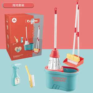 Ensemble d'outils de nettoyage pour enfants, jouet de simulation de ménage, balai, pelle, serpillière, seau, avec lumière et musique - Product Image 6