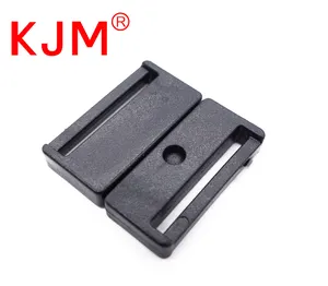 KJM çin fabrika iş kartı plastik Pom siyah hızlı yan serbest bırakma toka kilit kordon güvenlik ayrılıkçı toka klip kimlik kartı kart