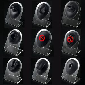 Modelo de Silicona SHUIMEI en Color Negro, Marrón y Blanco para Práctica de Perforaciones en Oreja, Boca, Ombligo, Lengua y Ceja, con Soporte Acrílico - Product Image 4