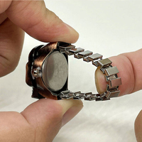 Bijoux de mode en gros, bague-montre en métal avec design de crâne pour hommes et femmes