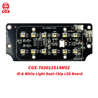 Carte PCBA LED blanche + infrarouge 3030, distance IR >15m, entrée 12V, composants d'éclairage de vision nocturne pour caméra de sécurité CCTV