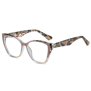 Montura de Gafas Cat Eye 87218, TR90 Acetato, Dos Tonos, Protección Contra Luz Azul, Unisex, Tamaño Mediano, Montura Óptica - Product Image 4