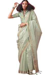 Kronis Best Collection Heavy Brocade Minakari Blusa Handloom Tejido de seda Zari Tejido para ocasiones de fiesta Precio a granel India - Product Image 4