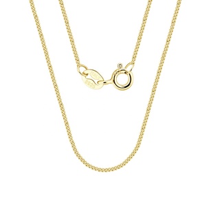 Alle Übereinstimmung 0,9 mm Grundketten 925 Sterling-Silber vergoldeter Schmuck einfache Seitenschlinge für Damenkette - Product Image 1