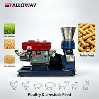 Machine à granulés à matrice plate pour moteur diesel, haute efficacité, pour la production d'aliments pour volailles, porcs, bovins, moutons et chèvres sur les petites exploitations agricoles