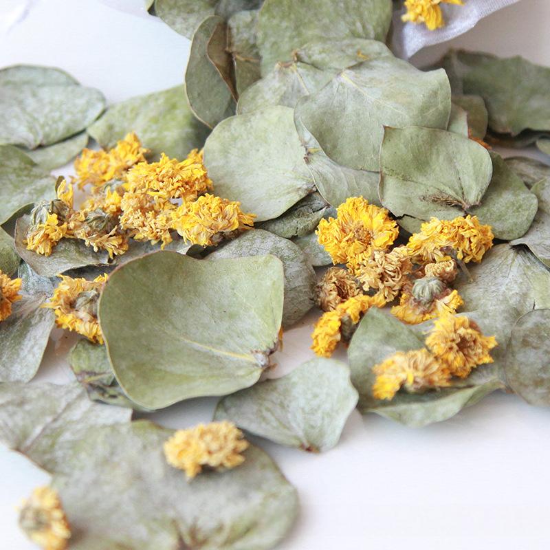 Fleur jaune 20g feuille d'eucalyptus 40g
