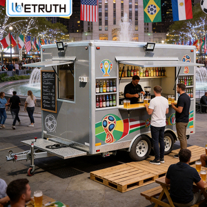 รถพ่วงขายอาหาร Wetruth พร้อมตู้แช่แข็งสำหรับยุโรป รถพ่วงขายอาหารเคลื่อนที่แบบพกพา ใช้สำหรับร้านอาหารฟาสต์ฟู้ดและไอศกรีม - Product Image 1