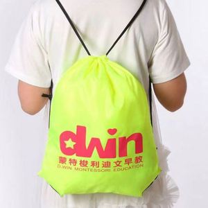Wholesale Customized Promotional Polyester Nylon Drawstring 30cm Shop and <b>Backpack</b> Draw String Bags - Product Image 3