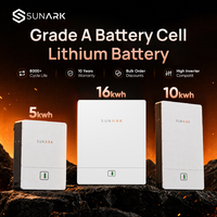 Batería de Litio LiFePO4 Sunark de 51.2V, 5kWh, 10kWh, 15kWh, 16kWh, Sistema de Almacenamiento de Energía Doméstica ESS para Almacenamiento Solar, Certificación CE TUV