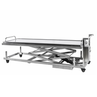 Chariot élévateur mortuaire entièrement électrique Roundfin, hauteur 2000 mm, pour projets de pathologie médico-légale