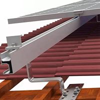 Supports de panneaux solaires en aluminium en gros pour usine, système de montage de panneaux solaires 10 kW pour toit métallique, structure de montage PV sur rail