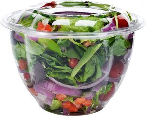 Contenitore per insalata trasparente contenitore per gastronomia contenitore per imballaggio alimentare in plastica ciotola rotonda contenitori per insalata rotondi 18oz 24oz 32oz 48oz 64oz - Product Image 6