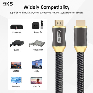 Câble Ultra Haute Vitesse 2.1 8K 60Hz avec Connecteurs en Alliage de Zinc et Gaine en Nylon Tressé pour <span class=keywords><strong>TV</strong></span>, PS5, Xbox Series X, Ordinateur, iOS, Imprimante - Product Image 5