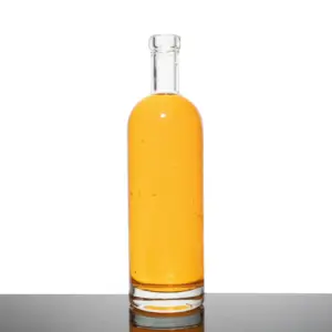 Botol kaca Rum grosir diskon besar botol kaca bentuk bulat 750ml botol bening khusus