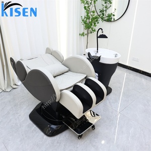 KISEN High Quality Beauty Luxury Salon Furniture <b>Overall</b> Lifting Customized Modern Electric Shampoo Massage Chair Spa for Sale - Product Image 1