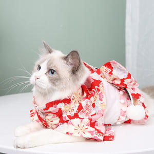 Ropa para Gatos <span class=keywords><strong>de</strong></span> Moda Japonesa, Kimono para Mascotas, Kimono para Perros <span class=keywords><strong>Pequeños</strong></span>, Falda Hanfu Cálida para Otoño e Invierno, Artículos para Mascotas - Product Image 4