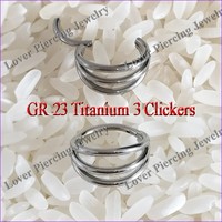 [SJ-630] суперкачественные сегментные кольца ASTM F136 GR 23 из титана с высокой полировкой и откидной перегородкой, ювелирные изделия для пирсинга тела