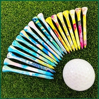 Tee de golf en bois écologique et durable de 70 mm, très vendu, avec supports de tee colorés, 100 pièces, fournitures et accessoires d'entraînement
