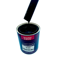 Peinture automobile liquide C103 bleuâtre extra-noire, revêtement acrylique résistant à l'érosion chimique, application par pulvérisation, protège
