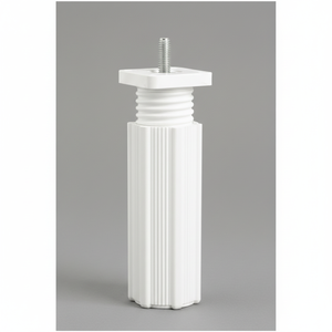 Pied de canapé réglable 14-19cm pied de support en plastique blanc M8 V5-16 Options de boulon V3-8 pour canapé salle à manger meubles de cuisine-moderne - Product Image 1