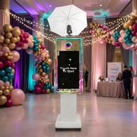 Photomaton à impression instantanée prêt à l'emploi pour mariages et fêtes, logiciel gratuit, écran tactile 32 pouces, machine de photomaton miroir