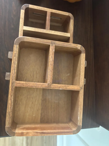 202509ビンテージ木製アコーディオン裁縫ボックス小型拡張可能オーガナイザーコンパートメント付き素朴なクラフト収納デスクオーガナイザー - Product Image 3