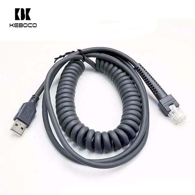Professional Flexible RJ45 USB Barcode Scanner Cable PVC Jacket Braid 2M 3M 5M Options for Computer Data Cables