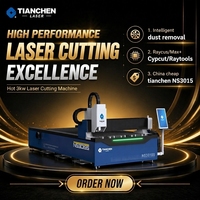 Machine de découpe laser à fibre en acier inoxydable 3015 3KW, découpeuse de tôles métalliques 3000x1500, kit complet AI 3 axes CNC avec refroidissement par eau