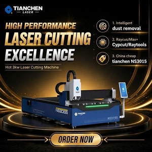 Máquina de Corte Láser de Fibra de Acero Inoxidable 3015 de 3KW, Cortadora de Láminas Metálicas de <span class=keywords><strong>3000x1500</strong></span>, Kit Completo con Sistema CNC de 3 Ejes y Refrigeración por Agua - Product Image 1