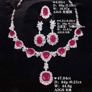 Set di Gioielli di Lusso SGARIT in <span class=keywords><strong>Oro</strong></span> Massiccio 18k Personalizzato, Certificato GUILD, con Diamanti Naturali e Gemme Naturali, Set Collana - Product Image 4
